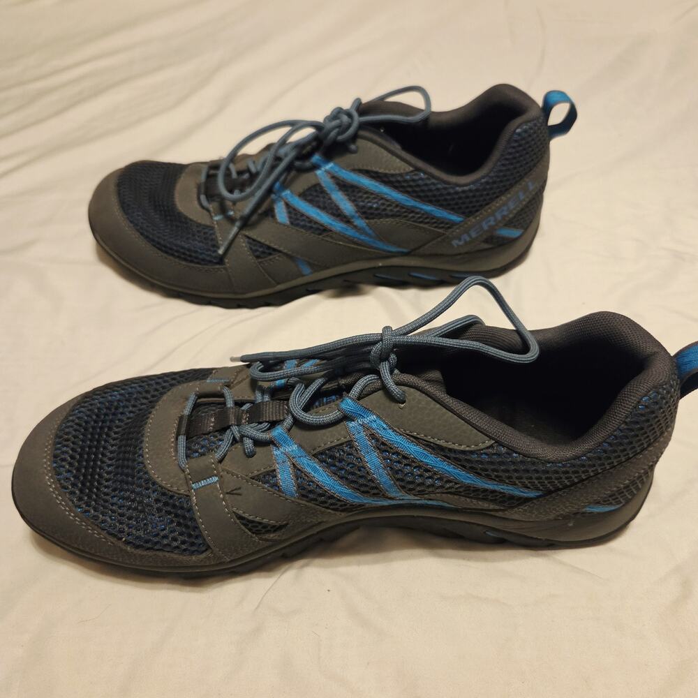 Merrell Proterra Vim Sneakers Mens 13 Gray Minimalist Hiking Trail Camping Shoes